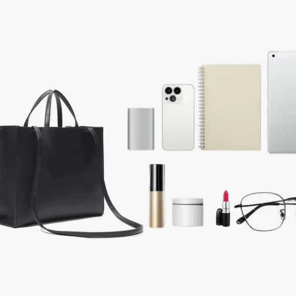 Unbranded Sleek Large Capacity Tote with “TOTE BAG" Logo - NIP - Picture 13 of 16